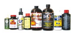 Solvents and lubricants to clean a firearm