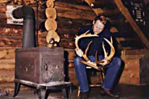 The author spent a great deal of time admiring the huge horns that seemed to be everywhere in the lodge.