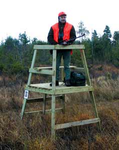 The bulk of moose hunting in Finland is from towers such as this, although many are higher.