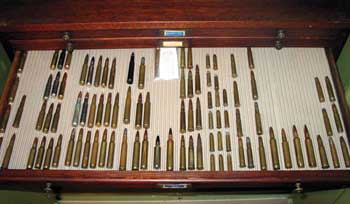 What a well organised collection looks like, with each category of cartridges with its own drawer in the display unit