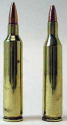 Wildcat cartridges make cartridge collecting interesting. While similar to the .17 Remington (right), the .17 - .223 came along first as a wildcat and can be identified by the headstamp. Some variations can also occur within a particular wildcat design