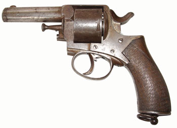 This enigmatic 11mm solid frame revolver has very few markings