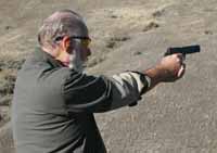 The US Government Model 1911 being taken through its paces