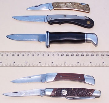 Knives suitable for small game.