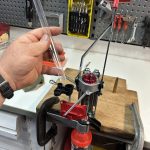 Assembling the case feed tube (comes with three).